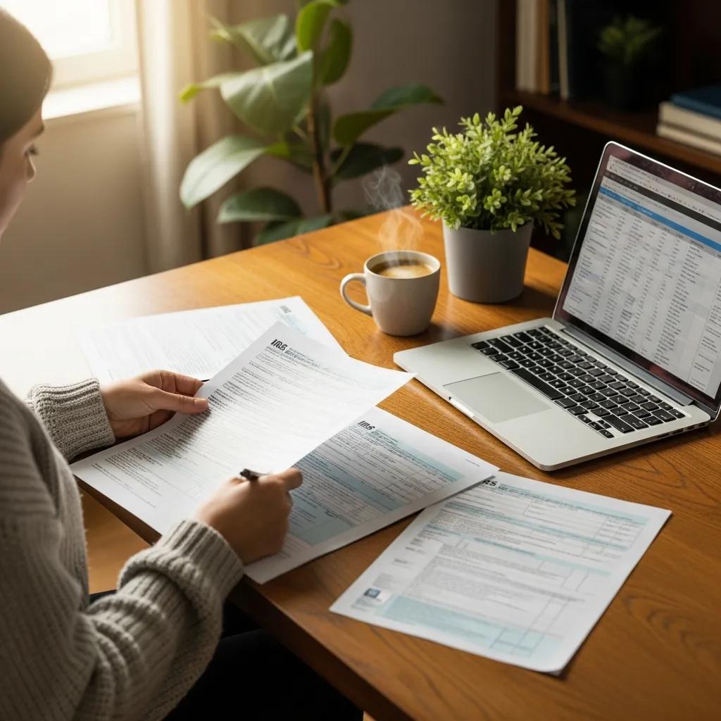 person reviewing tax documents at a cozy desk emphasizing the irs offer in compromise theme daab8981 7797 4885 a288 6eb7384e0fb0 IRS Offer in Compromise: Settle Your Tax Debt for Less