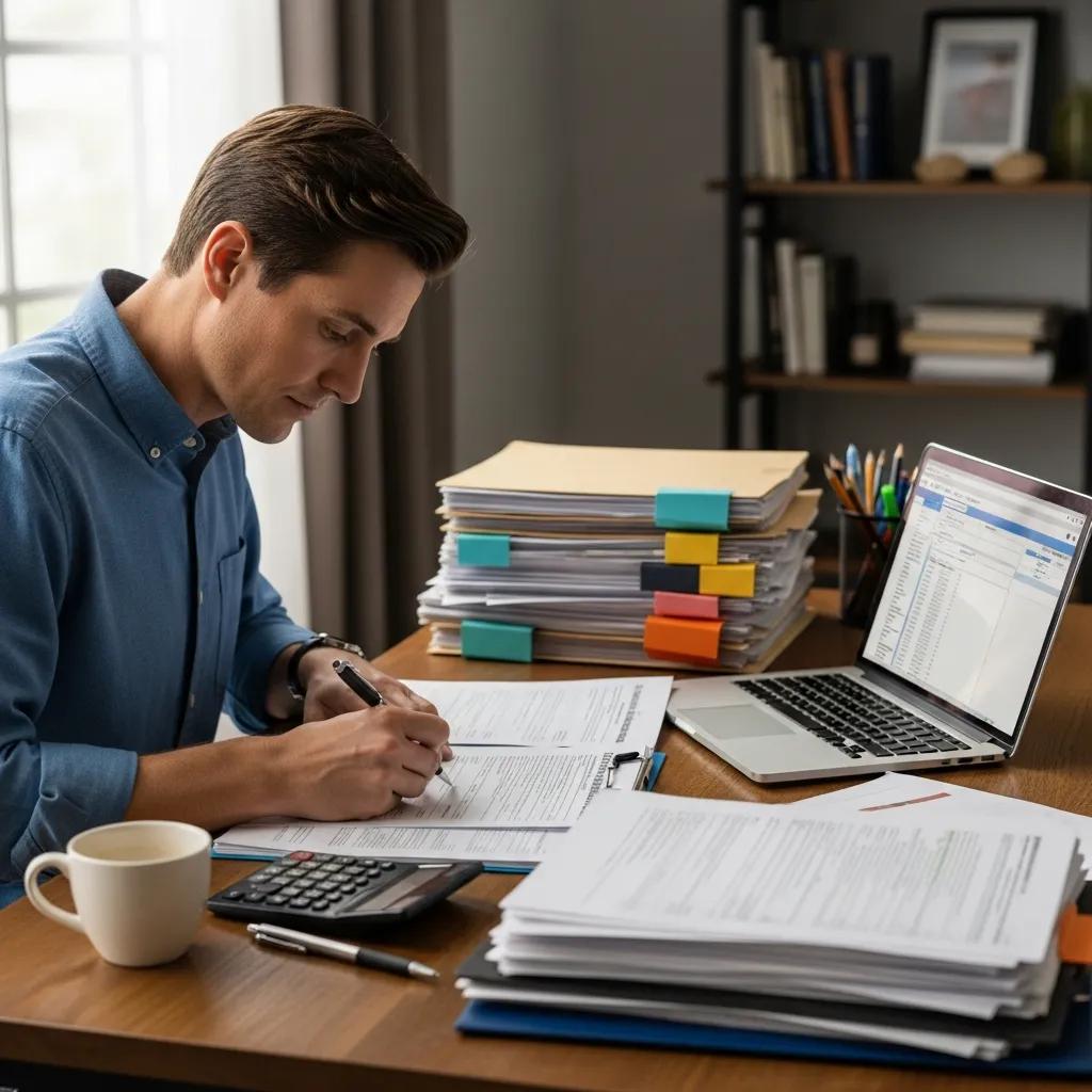 Offer in Compromise: Reduce Your Tax Liability 3 Person diligently completing tax forms for an Offer in Compromise application process