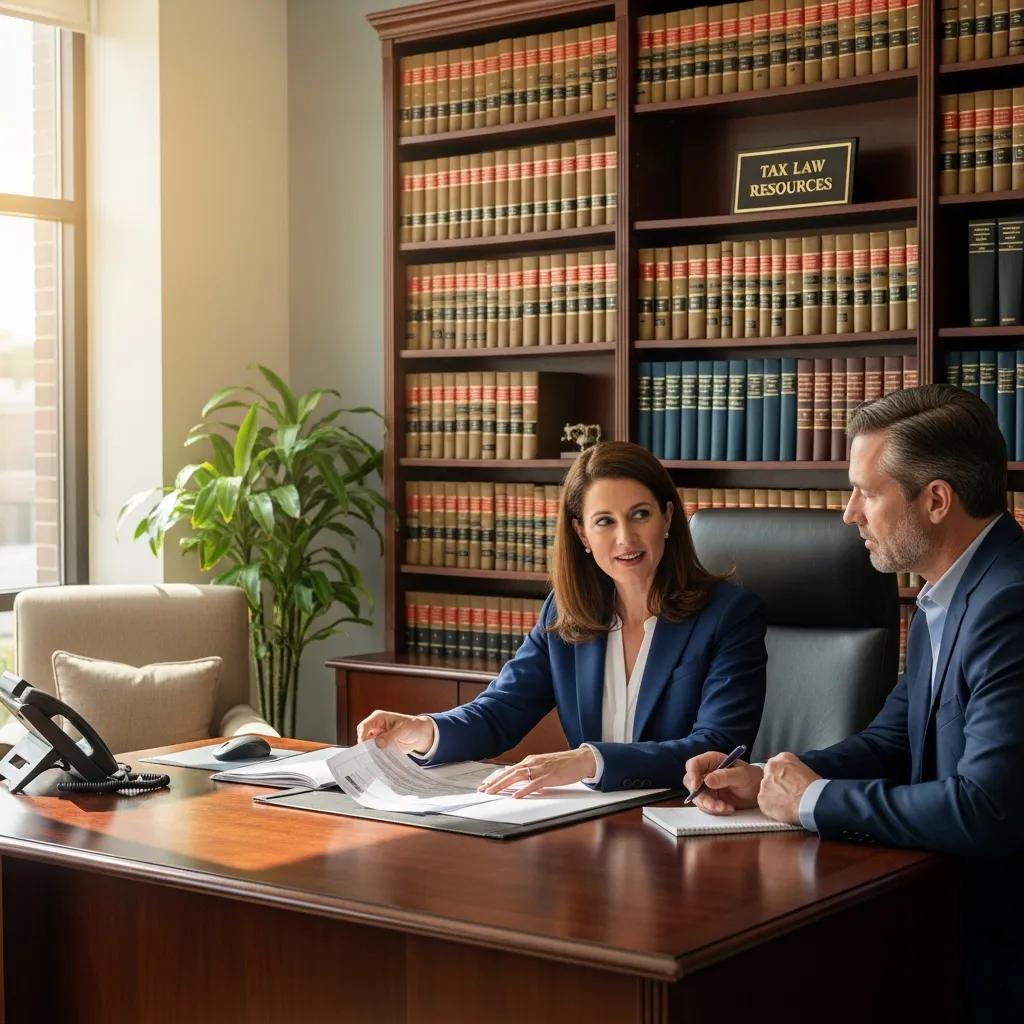 Tax attorney consulting with a client about bankruptcy options for tax debt relief
