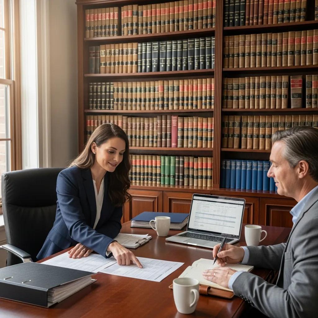 Tax attorney consulting with a client about Innocent Spouse Relief, highlighting legal support